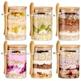 thumbnail image 1 of Frascos para almacenamiento de alimentos Spreccio de vidrio hermético con tapa de bambú, 22 oz, 1 of 9