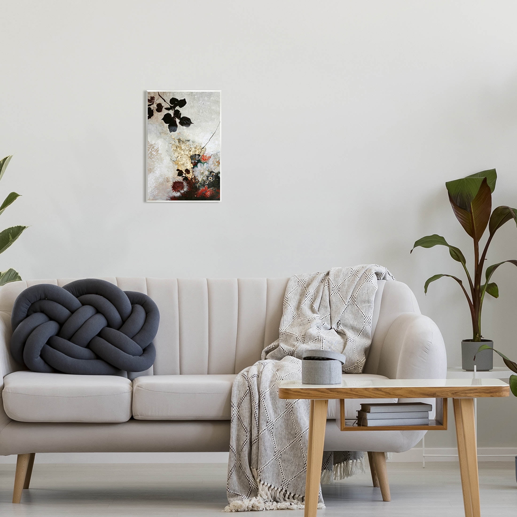 Varied Modern Floral Silhouettes Abstract Graphic Art Unframed Art Print Wall Art