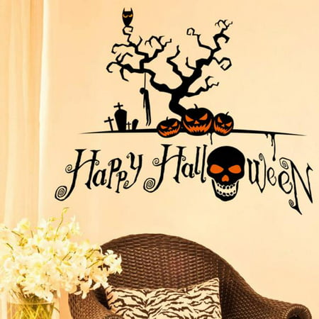 Mosunx Halloween Pumpkin Cartoon Wall Sticker Window Home Decoration Decal Decor