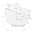 CHITA High Back Modern Fabric Swivel Armchair, Foam Cushioned with Wood