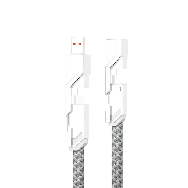 Cable de datos «One for Four» apto para carga cuádruple con dos extremos y cuatro puertos, 1,5 m