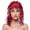 Red, variant on Daznico Colorful Fringe Hair Hat for Party with Glittery Streamers,Mardi Gras Clothing,One Size