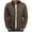 Brown, variant on Lenago Quilted Jackets For Men Winter Lightweight Men'S Thermal Jackets Solid Color Crew Neck Full Zipped Warm Coat Water-Resistant Packable Puffer Jacket Plus Size Available