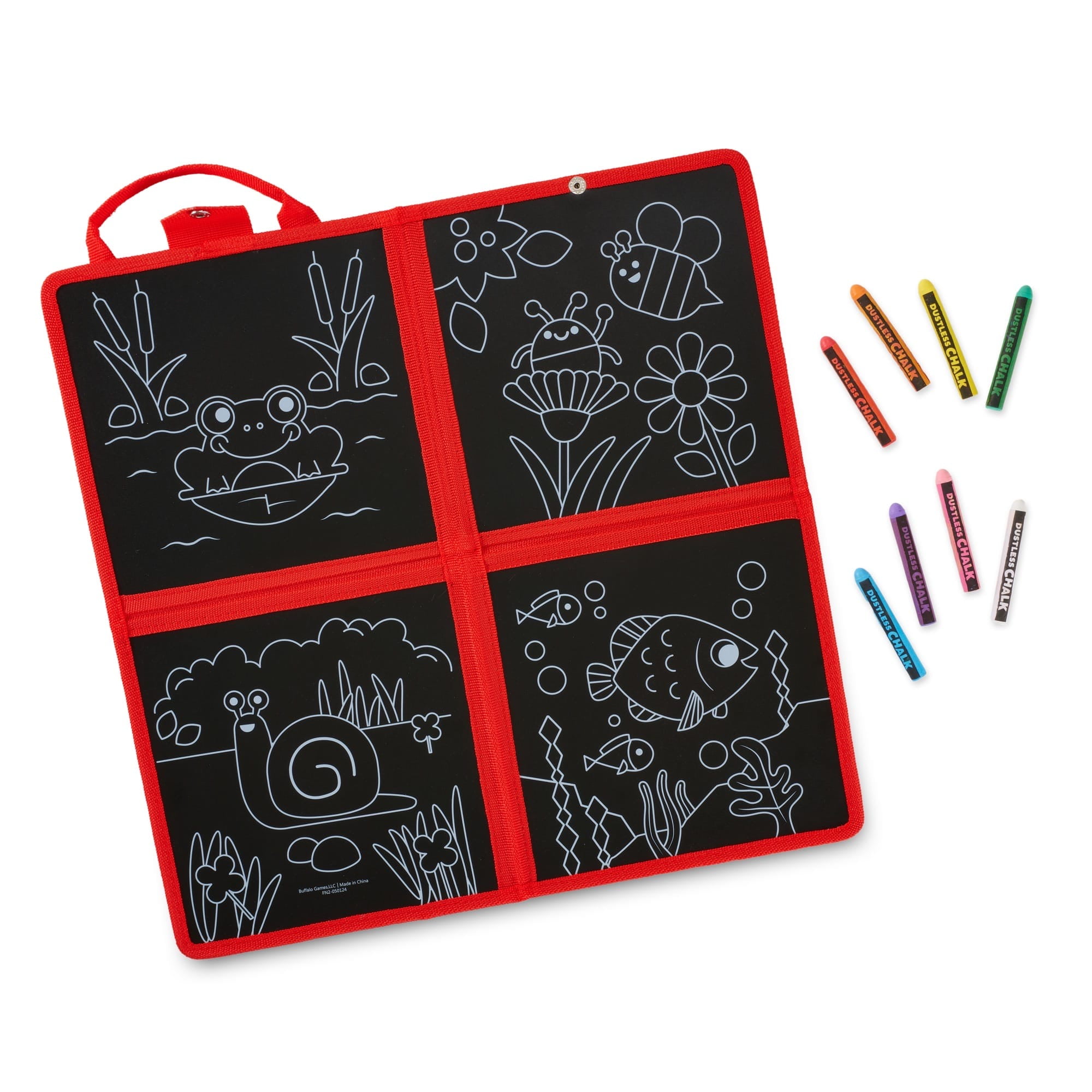 Chuckle & Roar Dustless Chalk, Travel & Floor Set for Children Ages 3 and Up, by Buffalo Games