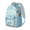 thumbnail image 2 of Ocean-Themed Waterproof Bookbag - Lightweight Daypack with Seahorse & Coral Design, Padded Straps for College Students, 2 of 6