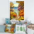 thumbnail image 3 of Designart 'Little Road Through VIbrant Autumn Scene' Lake House Framed Art Print, 3 of 4