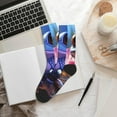 thumbnail image 6 of Bingfone Compression Socks for Women and Men Long Socks for Running Athletic Cycling Nurse- Colorful Frog Among Flowers, 6 of 7