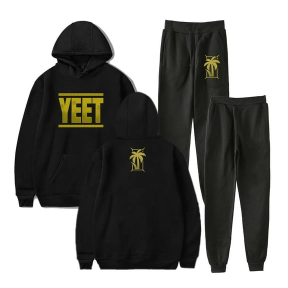 Jey Uso Yeet Hoodies Jogger Pants Unisex 2 Piece Sets Casual Sweatshirts Sweatpants Suit