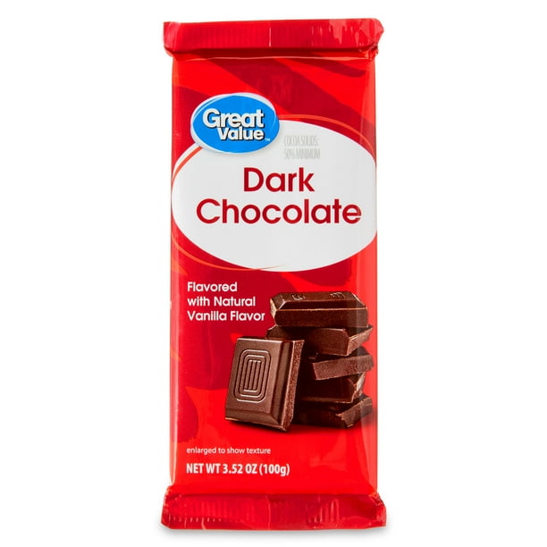 Great Value Dark Chocolate Bar, 3.52 oz