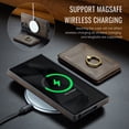 thumbnail image 6 of For Samsung Galaxy S23 Ultra Case, 2 in 1 Wallet Detachable Magnetic Back Cover with Cards Holder Bumper Compatible with Magsafe Shockproof Stand Phone Case for Samsung Galaxy S23 Ultra, Coffee, 6 of 10