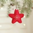 thumbnail image 2 of CuiLiyq Christmas Felt Pendant, Plush Christmas Tree Five Pointed Star Shaped Pendant, for Winter Family Holiday Wedding Party Decoration and Christmas Gifts (Red, Five Pointed Star), 2 of 6