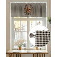 thumbnail image 7 of Farmhouse Country Valances for Windows Star Bless This Home Black Buffalo Plaid Valance Rod Pocket Short Window Treatments Curtains for Kitchen Bathroom Living Room Bedroom, 42 x 12 Inch, 7 of 7