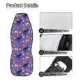 thumbnail image 5 of POLERO Protective Auto Front Seat Covers for Automotive, Polyester Fabric Elastic Stretchy Seat Covers, Dog Floral Purple Print, 5 of 7