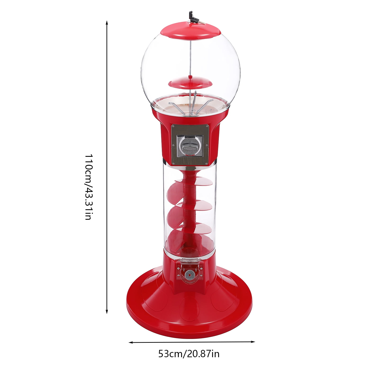 1 PCS 5kg/11.02lbs Load-bearing Capacity Vending Machine, Twister Ball Dispenser, Red Twister Ball Dispenser, 53*110cm/20.87*43.31in