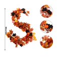 thumbnail image 3 of 2PCS 63'' Autumn Maples Leaf Garland - Thanksgiving Halloween Mantle Fireplace Farmhouse Harvest Decorations for Home Outdoor Indoor Porch, 3 of 8