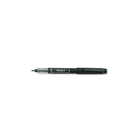 Bravo! Porous Point Stick Water-Based Marker Pen, Black Ink, Bold