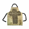 thumbnail image 2 of SUNENAT Christian Religious Bible Verse The Lord Is My Rock Religious Chef Aprons Professional Kitchen Chef Bib Apron with Pockets Adjustable Neck Strap, 2 of 2