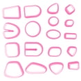 thumbnail image 4 of 18 Pcs Clay Mold Shape Cutters Circle Basic Polymer Mini Cookie Stencils Office Pink, 4 of 8