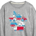 thumbnail image 3 of Instant Message - Americana - Red, White, & Blue Construction Trucks - Toddler & Youth Long Sleeve Graphic T-Shirt, 3 of 6
