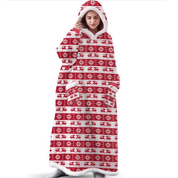 Chaqueta con capucha y manta para perezosos, manta de franela, ropa para perezosos, pijamas, sudadera con capucha