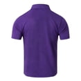 thumbnail image 5 of lcziwo Mens Polos Shirts Cotton Lightweight Short Sleeve Tee Solid Color Holiday Workout Button Down Collared T-Shirt Purple L, 5 of 7