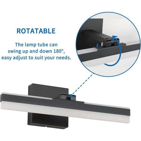 

Bathroom Vanity Light Fixtures Dimmable 24 Inch Modern Matte Black Bath Vanity Lights for Mirror Lighting Wall Mount Sconces Lamps 16W 3000K Warm White