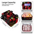 thumbnail image 3 of Cherry Double Layered Insulated and Refrigerated Lunch Bag with Two Compartments, Large Capacity, and Hand Carry Handle - 7.1x11.4x16.1 Inches, 3 of 6