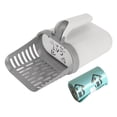thumbnail image 1 of Recogedor de arena para gatos multiusos de alta capacidad, sistema de recogida de arena para gatos de una sola pieza con contenedor de residuos para interiores., 1 of 14
