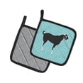 thumbnail image 2 of Caroline's Treasures Black Bengal Goat Blue Check Pair of Pot Holders, 2 of 3
