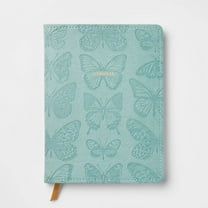 240pg Ruled Journal 8"x6" Butterfly Embossed Soft Cover, Narrow Lined, Teen & Adult Notebook