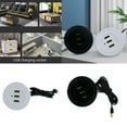 thumbnail image 2 of YIEMEEN Double USB Desk Recessed Power Socket 3 Port USB Socket Desk Charging Adapter, 2 of 11