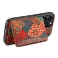 thumbnail image 5 of for Samsung A14 Cork Wood Phone Case, Retro Floral Colorful Flower Printing Magnetic Folio Flip ID/Credit Card Holder Slot Back Cover Bag, Kickstand Support, 5 of 7