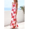 thumbnail image 4 of PRETTYGARDEN Women's Summer Floral Maxi Dress Spaghetti Strap Mesh Spring Wedding Guest Dresses Beach Vacation Sundress, 4 of 10