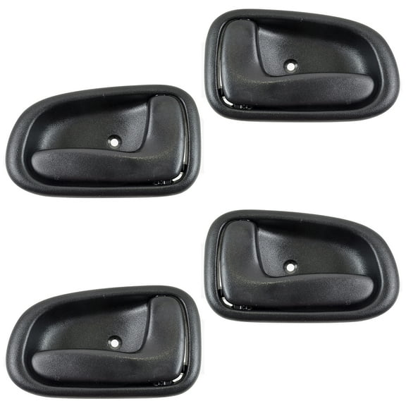 TRQ Interior Inner Inside Door Handle Black Set of 4 Kit for Toyota Corolla DHA35984
