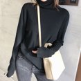 thumbnail image 3 of HELIAR Women Turtleneck Warm Sweater Long Sleeve Slim Pullovers Basic Jumper Solid Knitted Sweater For Women 2024 Autumn Winter, 3 of 5