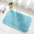 thumbnail image 2 of Bathroom Rugs Microfiber Bathroom Rugs Bath Mat Extra Thick, Soft and Shaggy, Absorbent, Against Slip Bath Rugs for Bathroom Blue, 2 of 8