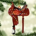 thumbnail image 3 of Christmas Decorations: Hangs Christmas Savings Swinging Animal Car Hanging Ornament 1*Pendant, Customized Logo Leather Horse Riding Western Saddles Christmas Tree Christmas Tree Ornament Christmas, 3 of 3