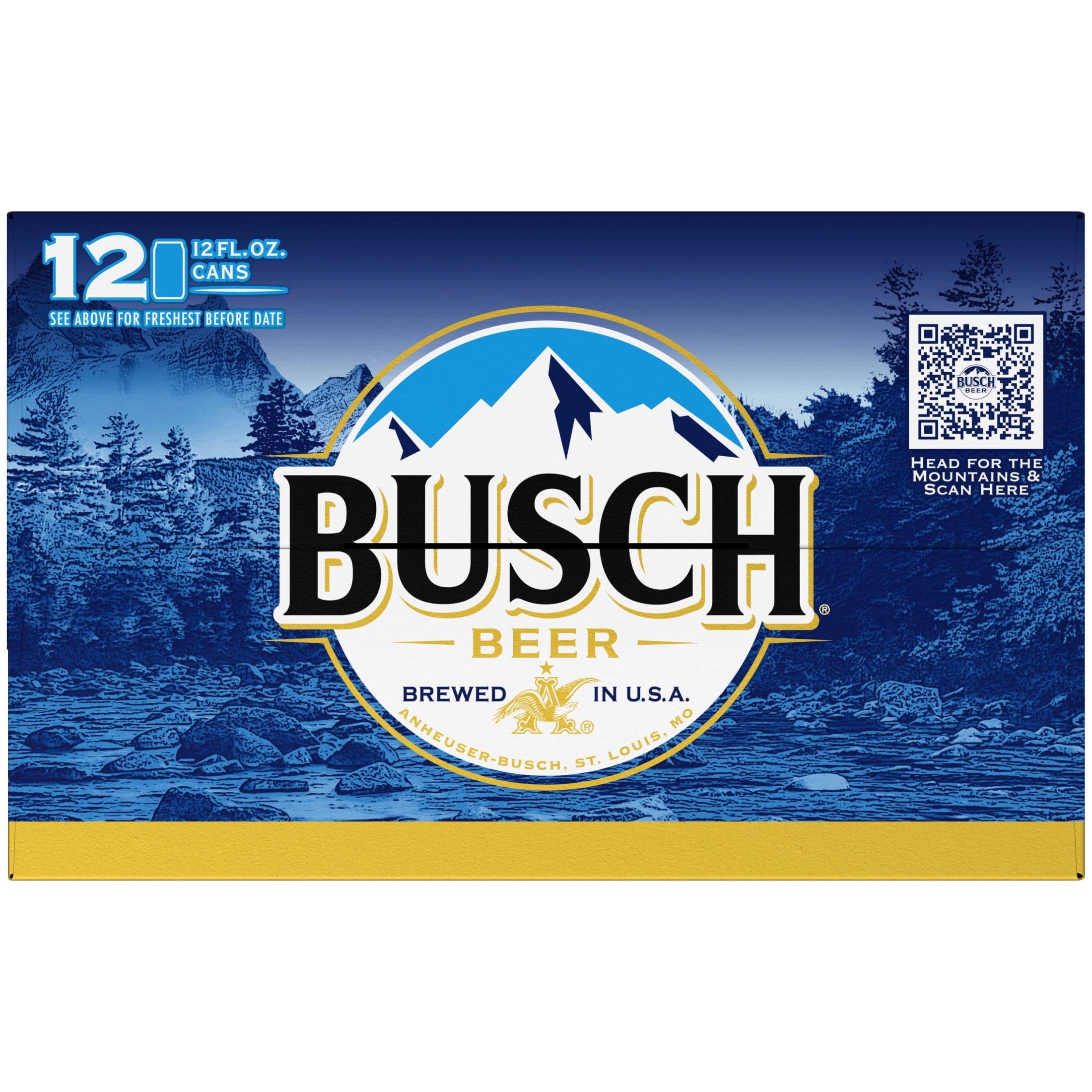 Busch American Lager Beer 12 pack 12 fl oz Aluminum Cans 4.3% ABV