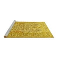 thumbnail image 2 of Ahgly Company Machine Washable Indoor Square Persian Yellow Traditional Area Rugs, 3' Square, 2 of 4