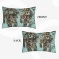 thumbnail image 2 of Sikiie Astronauts On Lunar Mission Print Plush Pillow Cover, Wrinkle-proof and Stain-resistant Pillow Protector without Pillow Core, Home Decoration-20"x30", 2 of 6