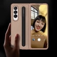 thumbnail image 3 of Funda De Teléfono Compatible Con Samsung Galaxy Z Fold 3 5G Funda Con Portalápices Funda Trasera De Cuero Antideslizante A Prueba De Golpes Yuarrent EL016488-04, 3 of 5