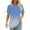 522_Light Blue, variant on V Neck T Shirts for Women Shirt Short Sleeve Formal Casual Spring Summer Clothing Flowing Creases Front Short Sleeve Shirts for Women Light Blue