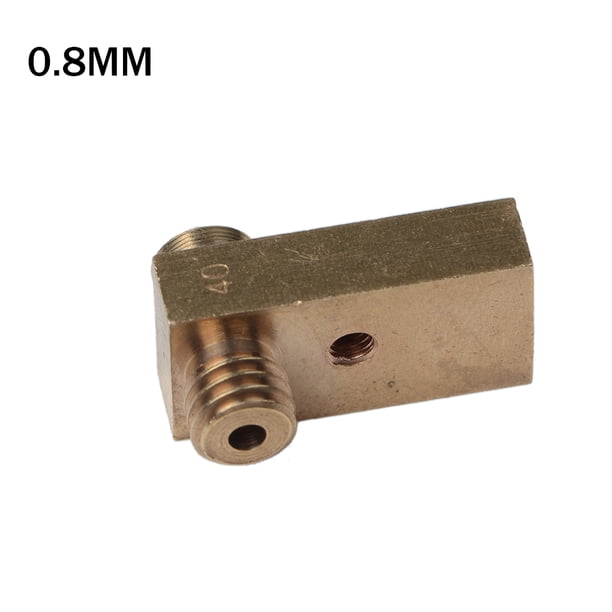 Boquilla extrusora de bloque calefactora integrada de latón, accesorio de filamento de 3 mm para impresora 3D, calibre de 0,8 mm Kearding EL000450-06
