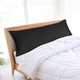 thumbnail image 2 of PiccoCasa 1Pc Pillowcase Zipper Long Staple Cotton, Standard Black, 2 of 7