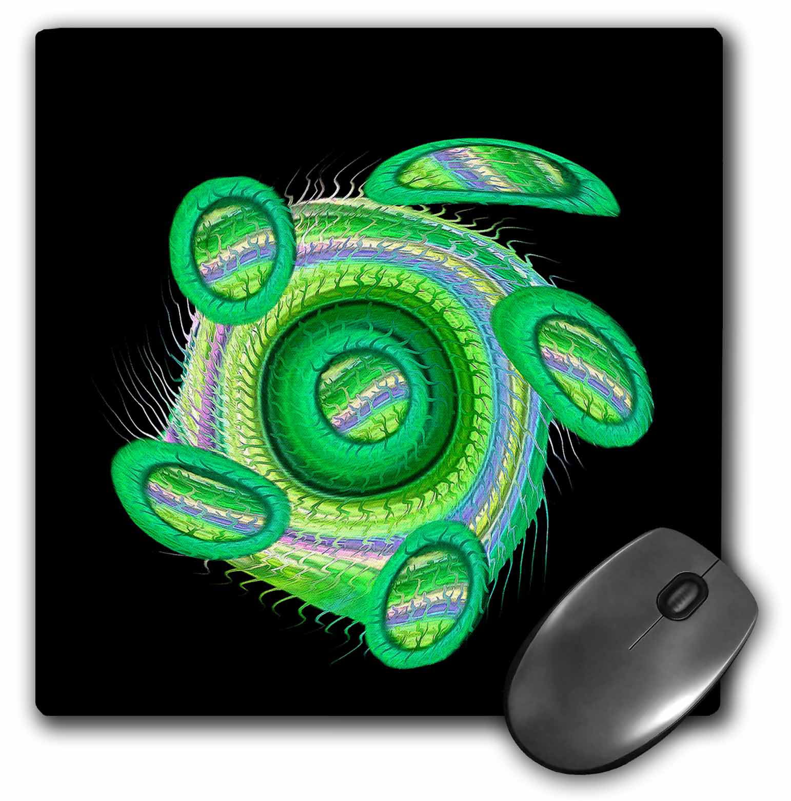 Startpunt Vooroordeel Slovenië 3dRose Fantasy green sci fi turtle floating through space on black  background, Mouse Pad, 8 by 8 inches - Walmart.com