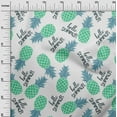 thumbnail image 3 of oneOone Cotton Cambric Sea Green Fabric Tropical Pineapple Diy Clothing Quilting Fabric Print Fabric By Yard 42 Inch Wide, 3 of 4