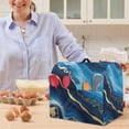 thumbnail image 6 of FOR U DESIGNS Blue Gold Marble Stand Mixer Cover compatible with Kitchen Aid Mixer Portable Mixer Dust Covers Multi Pockets Compatible with Kitchen Aid 6-8 Quart Bowl Lift - L, 6 of 8