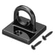 thumbnail image 1 of Placa de ojo U de Uxcell, ganchos metálicos para techo, soporte de pared con tornillos, ganchos de anillo negros, 1 of 6