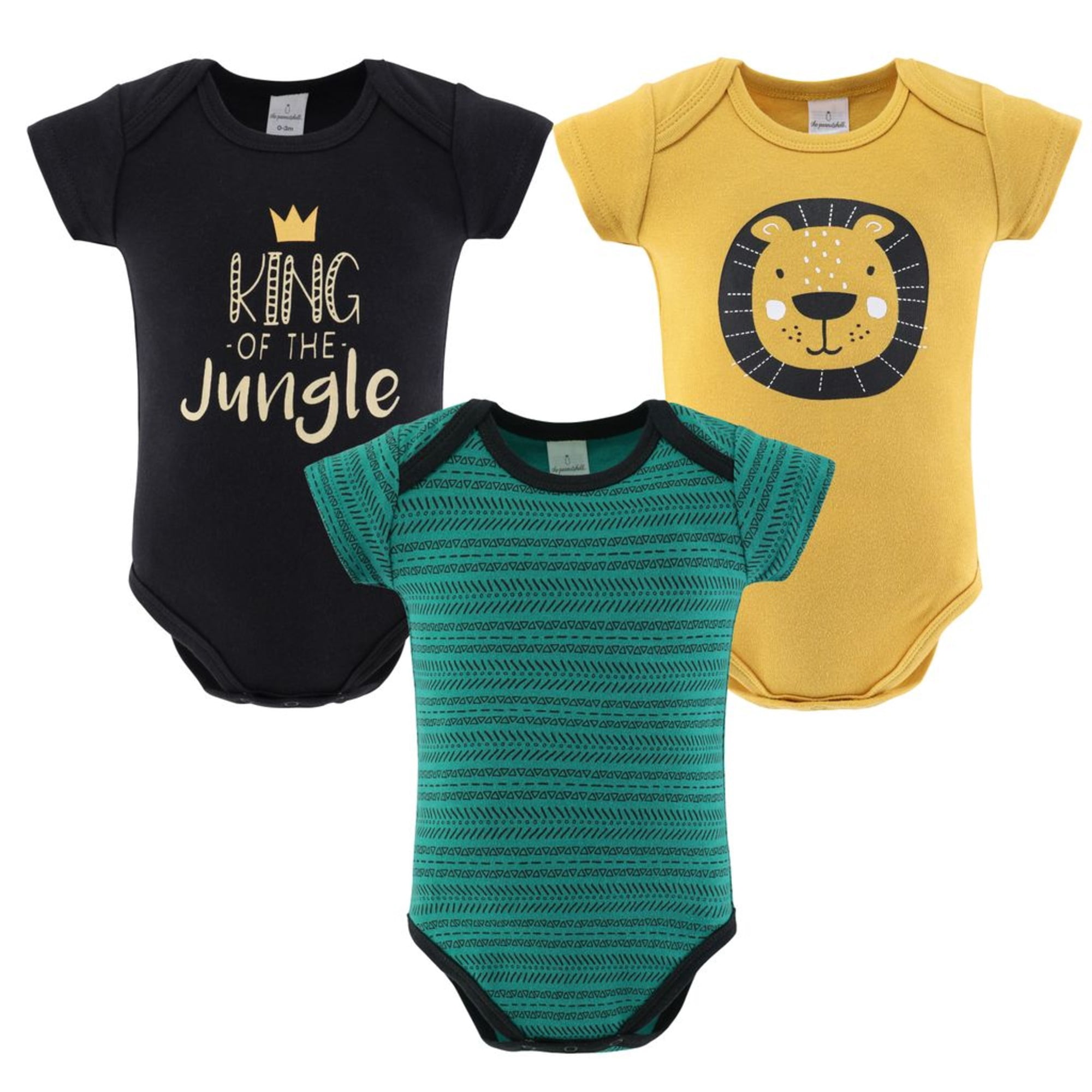 The Peanutshell Newborn Layette Gift Set for Baby Boys, King of the Jungle, 16 Essential Pieces, 0-3 Months