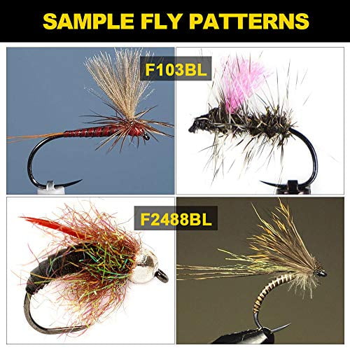 XFISHMAN Barbless-Fly-Hooks-for-Fly-Tying BL Czech Nymph/Scud Flies Hook  Dry Wet Curved Competition Fishing Trout Hooks 10# ~16# Assortment Pack of  240 Hooks with Box 